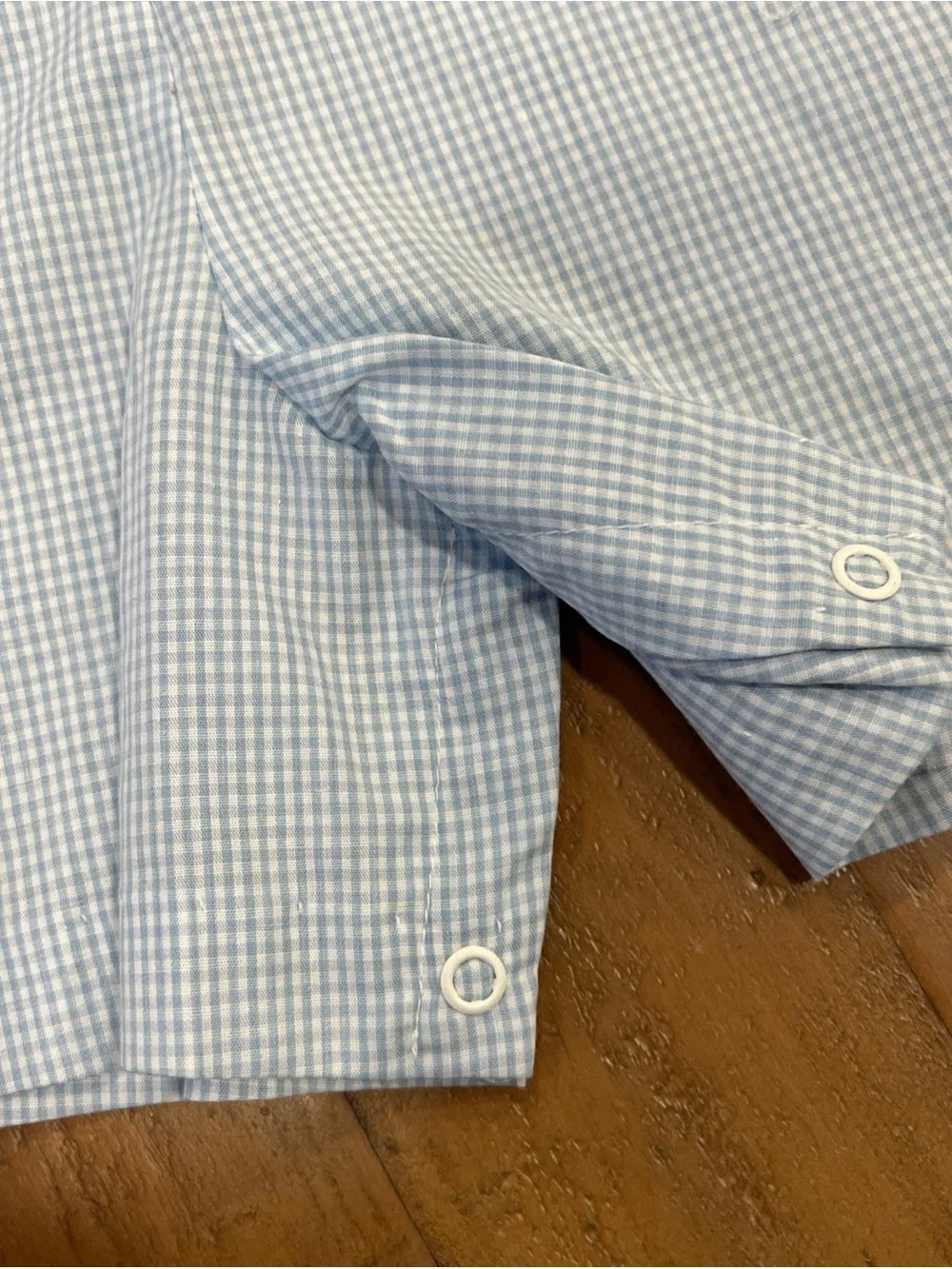 Southern Sunshine Big Brother Smocked Blue Gingham Jon Jon One Piece Romper 24m